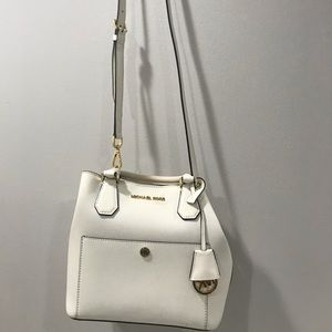 White leather pocketbook